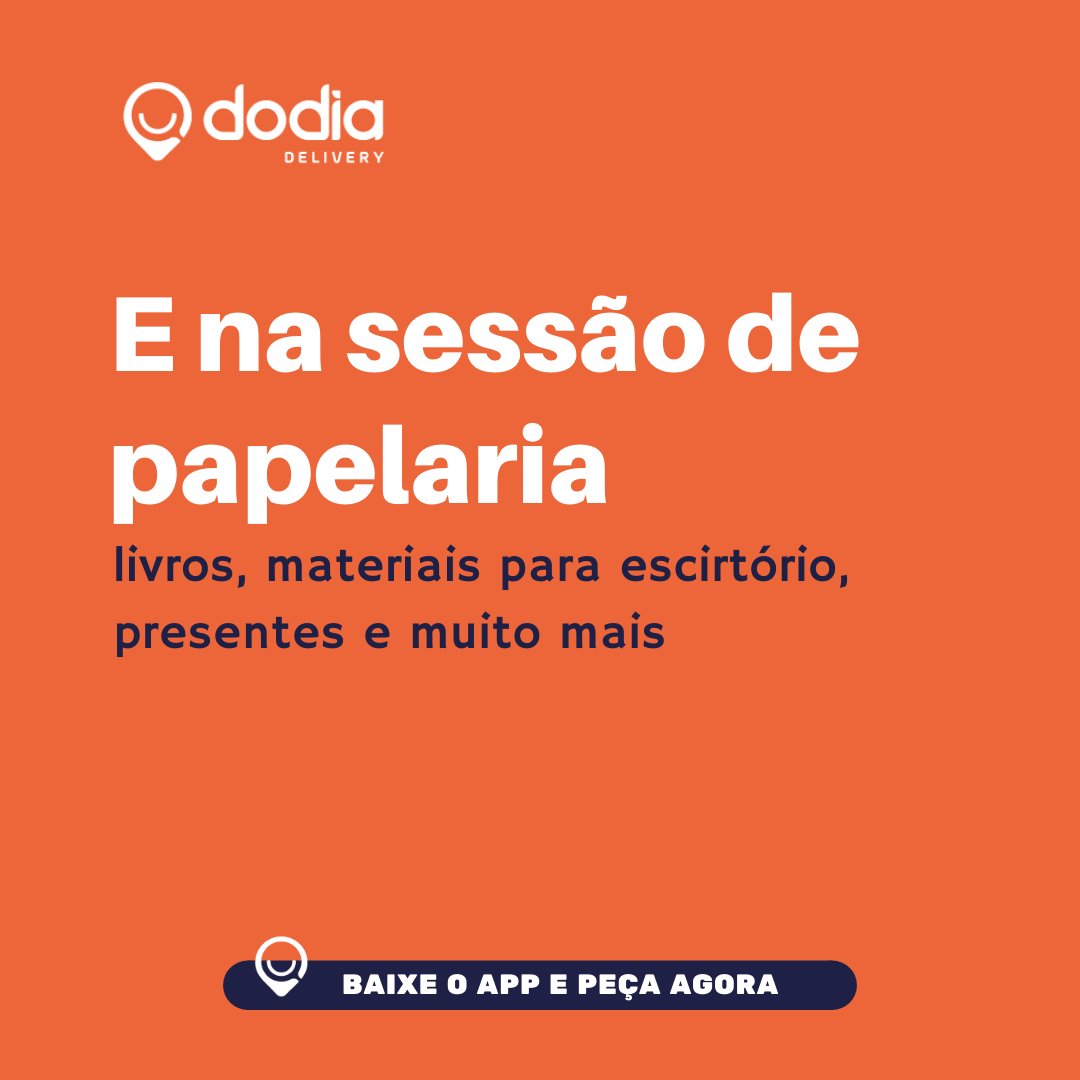 dodiadelivery's tweet photo. Na sessão de papelaria você encontra, livros, materiais para escritório, para o home office e muito mais.
.
#dodia #treslagoas #treslagoasms #delivery #papelaria

https://t.co/QmYfJeoOln https://t.co/AJt5xzaChx