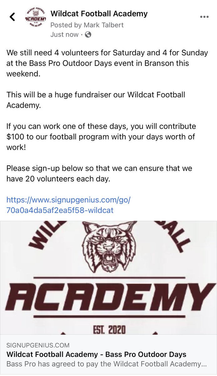 LR Wildcat Football Academy tweet media