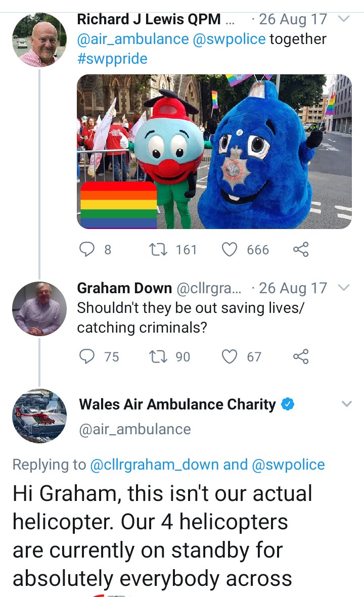 Honorary mention to Wales Air Ambulance Charity for this comeback.