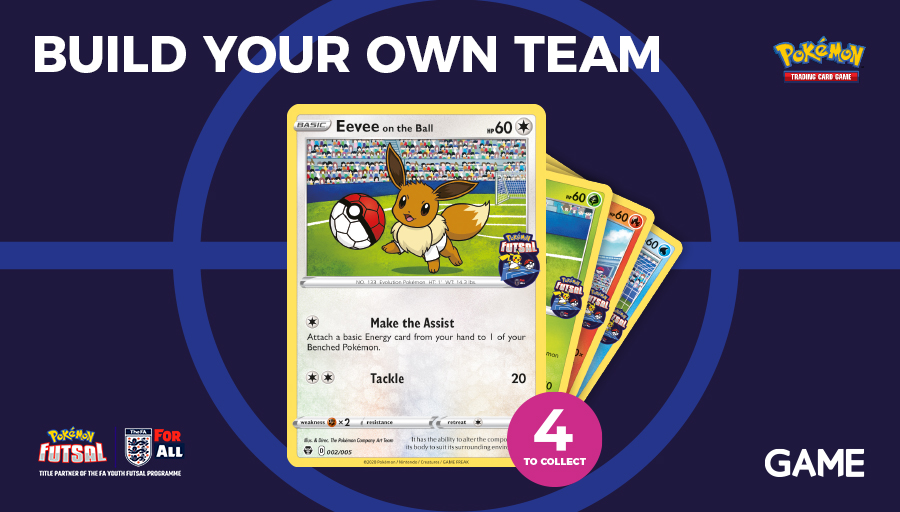 GAMEdigital's tweet photo. Get the first of four GAME global exclusive #PokemonTCG cards in-store and online from tomorrow! 😍

T's&amp;C's apply - England stores only ⚽ 🏪 https://t.co/AAlWuIsBv9