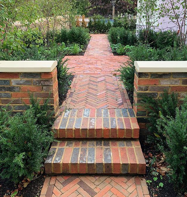 ChelmerValley's tweet photo. A great shot of this project created by @Verde_Ltd, Phil Allen Design and @fern_and_pine using combinations of our pavers for a multitude of effects, working well the reclaimed brick walls and steps. 

#bricksteps #gardendesign #herringbone #landscaping #landscapedesign https://t.co/DFMi5ATBzk