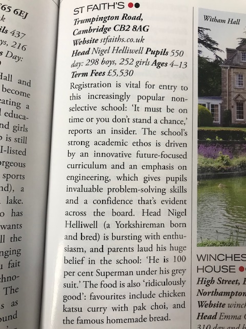 StFaithsKitchen's tweet photo. A nice article about the food @St_Faiths in the Tatler's school guide 2020 @ChartwellsInd https://t.co/JOgKKPNyWt
