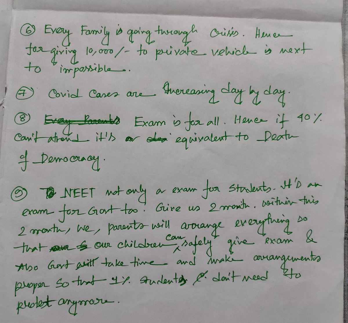 Dear @Swamy39 ,
We're blessed to have leader like you. Only because of you, still we can believe that humanity exist. These are my points on why exam should be postponed. Can u plz convey our message to the officials, so that we can get justice #DelhiChaloStudents