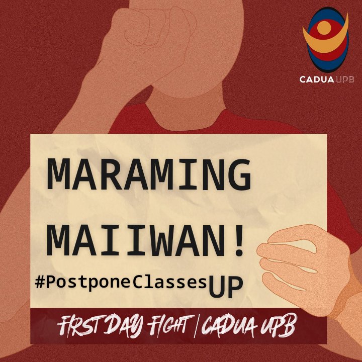 YODAMNDOM's tweet image. Sa mga kinasang sarbey at petisyon, lumalabas na ilang libo ng UP students ang mapag-iiwanan sa pagpapatuloy ng klase ngayong semestre. PANAWAGAN AY #LigtasNaBalikEskwela at #PostponeClassesUP! PAKINGGAN NIYO KAME!