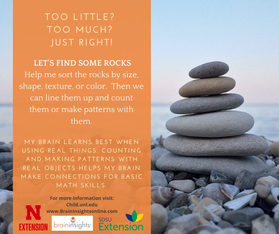 Wondering what role adults play in setting the stage for young children's lifelong learning, discovery, &amp; success?
Visit child.unl.edu &amp; BrainInsightsonline.com to find out. Then, watch “Let's Find a Rock” video.

mediahub.unl.edu/media/13649 
#justrighttlc <a href="/UNLExtension/">Nebraska Extension</a>