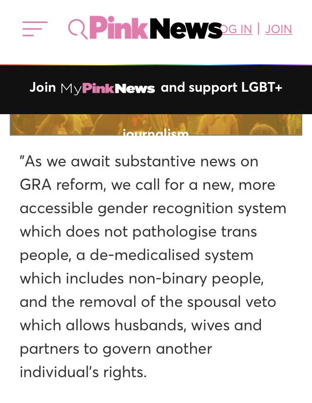 Why is  @Mermaids_Gender a charity whose remit is children, apparently campaigning for the abolition of the spousal exit clause? What relevance does this have for trans children?