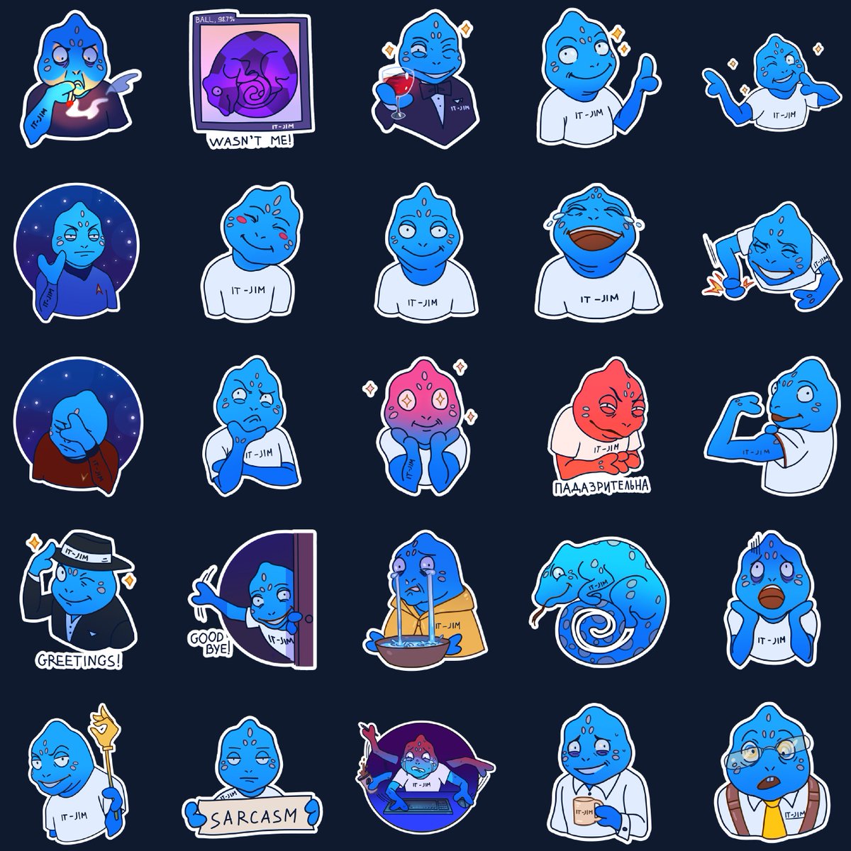 jimitjim's tweet photo. Let us introduce you to #ChameleonJim, our new mascot and our own #telegram #stickerpack character ☺️ With more and more time spent in #Telegram, we couldn't help creating one. We'd be delighted if you decide to use it too: https://t.co/3j2ODQUNMo
#itjim https://t.co/U2j4YKK3gk