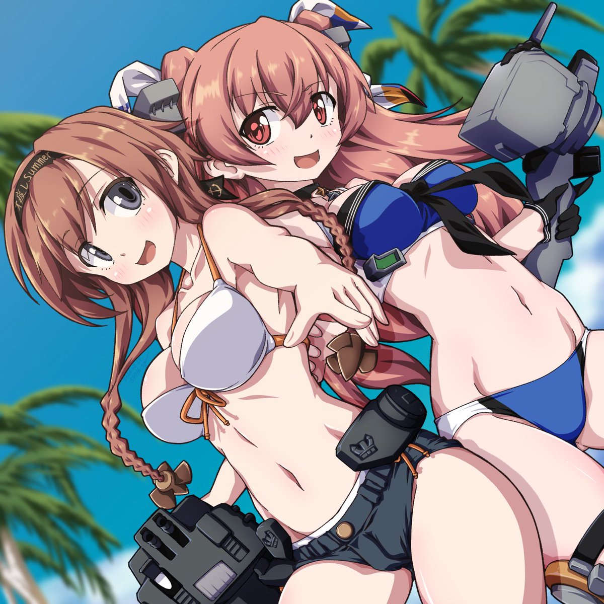 ジョンストン(艦これ) ,照月(艦これ) 「以前に描いた照月さん(+α)再掲して描いた気になりましょうか… 」|547th_syのイラスト