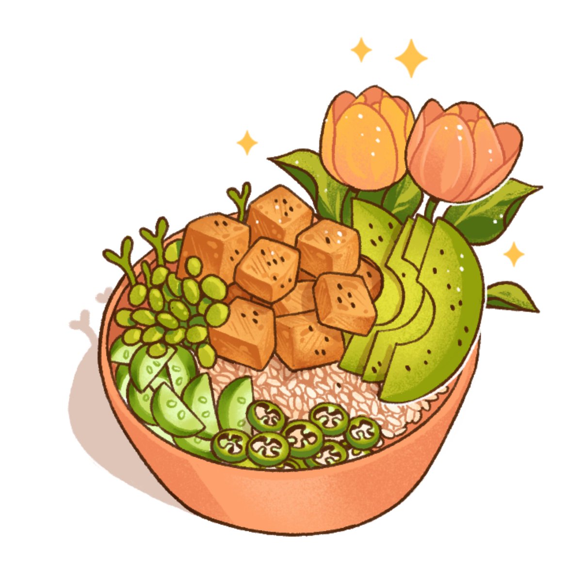 Lanajay_art's tweet photo. Welcome to the cafe! 🌿 what would you like for lunch? 🌿🥖🍞🥪🌷 https://t.co/bvFz7O959C