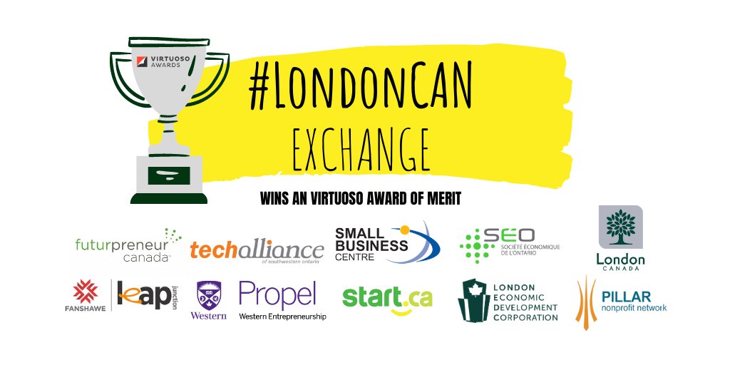 LondonEDC's tweet photo. Celebrate with us on Sept 17 @ 7 PM at the IABC London’s Virtuoso Awards Virtual Celebration.
The #LondonCAN Exchange event we hosted last November with community partners &amp; speakers @startca has won the Virtuoso Award of Merit-Events category! https://t.co/o8Huz8nIcu @iabclondon https://t.co/kzFeKXtxvW