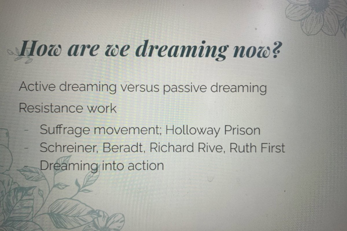 ‘Schreiner was an activist who wrote, as opposed to a writer that participated in activism [...] all of her work leads to apartheid’