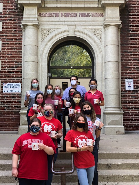 Elementary Education majors in Literacy II and Assessment/Learning are completing their field experience  with students at Smyser Elementary in CPS this semester.  Last week the students met their cooperating teachers and organized remote learning bags for the students.