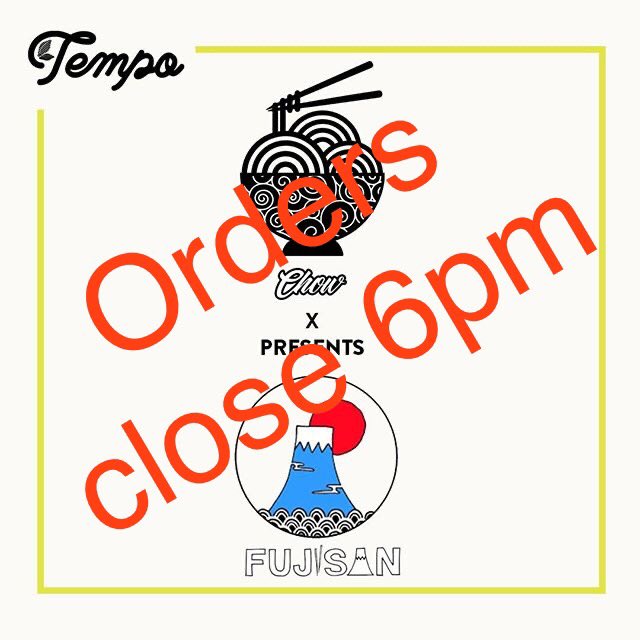 Just a quick reminder that orders for collection <a href="/TempoTeaBar/">Tempo Tea Bar</a> Glasgow this weekend will end at 6pm tonight. Order via this link bit.ly/TempoxFujisan