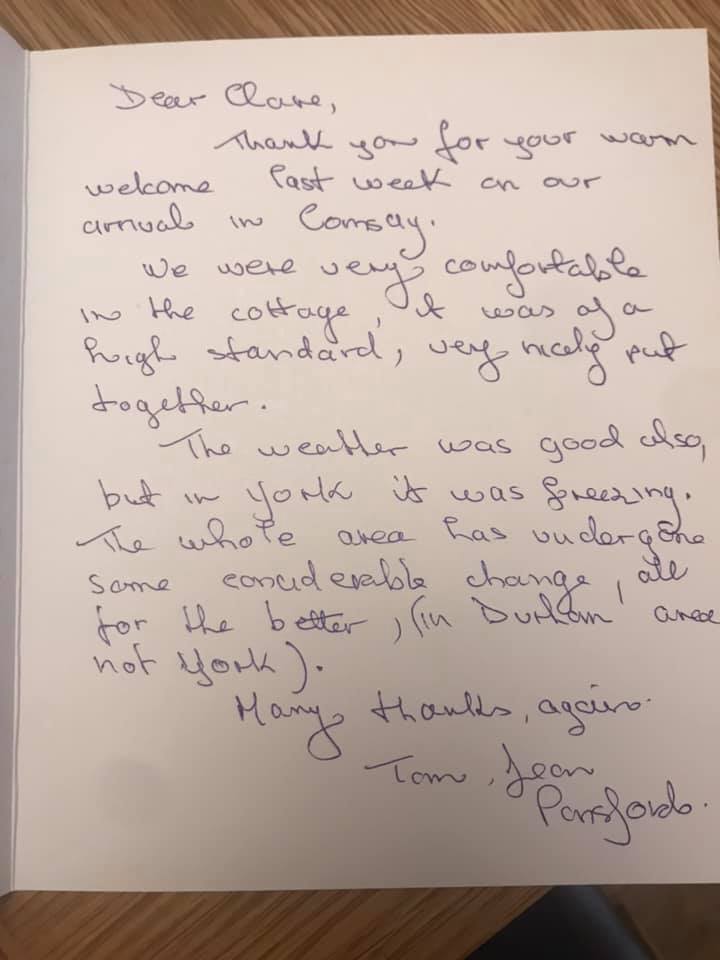 TheHolidayCots's tweet photo. What a lovely card left for the owners @ Colliery Cottage in Durham! Dating back to 1920, this cosy cottage in Durham is well-equipped, cosy & perfect for a relaxing getaway!
Sleeps 1-4
https://t.co/R9ZNERHOfR
#CornsayColliery #Durham #Holiday #SelfCatering #DogFriendly #Cottage https://t.co/jfrZxHmLhH