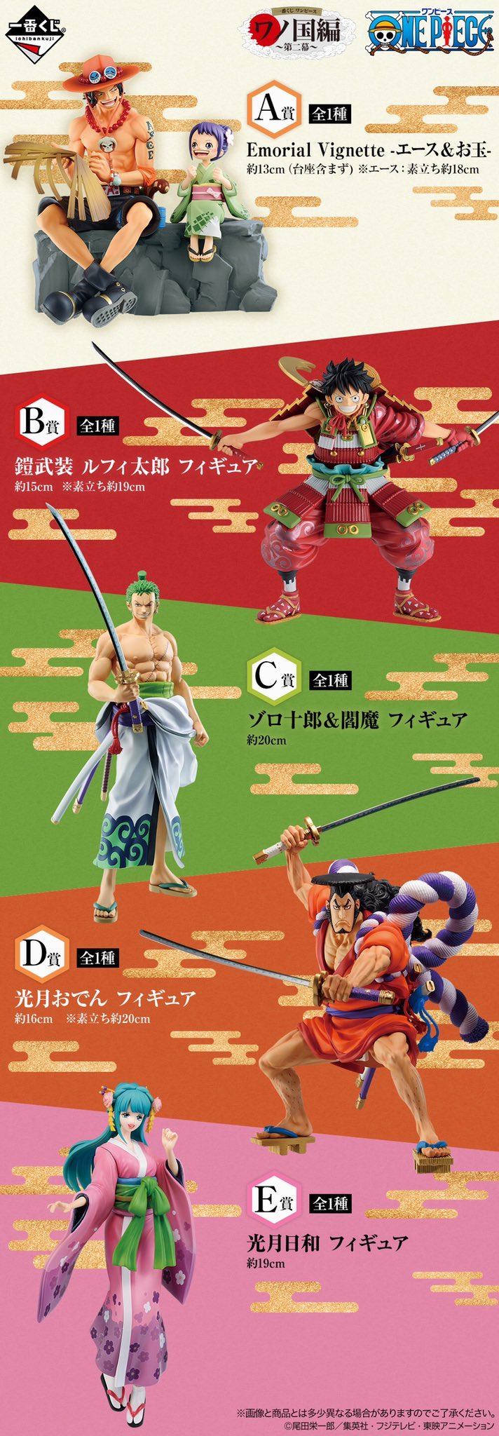 昇之助 一番くじ ワノ国編 第二幕 情報解禁 コミック表紙のルフィ とおでん 初フィギュア化の日和 閻魔ゾロ そしてa賞はまさかのエースとお玉のジオラマフィギュア ここ最近は同じキャラで仁王立ちか戦闘モードの繰り返しだった印象の一番くじが 昇之助 一番くじ ワノ国編 第二幕 情報解禁 コミック表紙のルフィ とおでん 初フィギュア化の日和 閻魔ゾロ そしてa賞はまさかのエースとお玉のジオラマフィギュア ここ最近は同じキャラで仁王立ちか戦闘モードの繰り返しだった印象の一番くじが