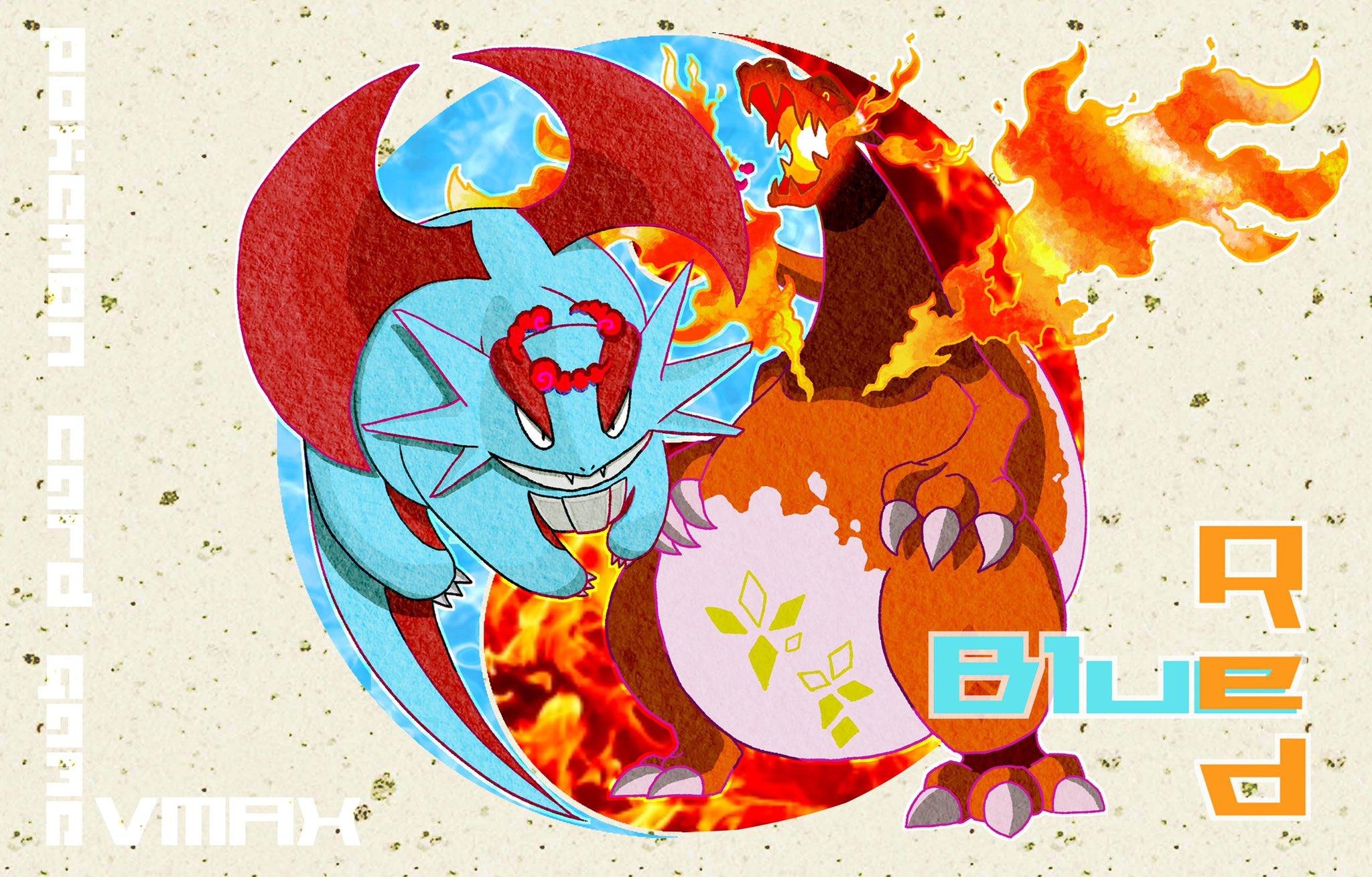 ほろにが ポケカ ポケカのデッキを絵にしましたよー 2匹のvmaxが肩を並べる最高にかっこいいデッキ 通称 リザマンダ です スペシャルリーグでライバロリさんが使われていましたね ポケカ リザードンvmax ボーマンダvmax T Co