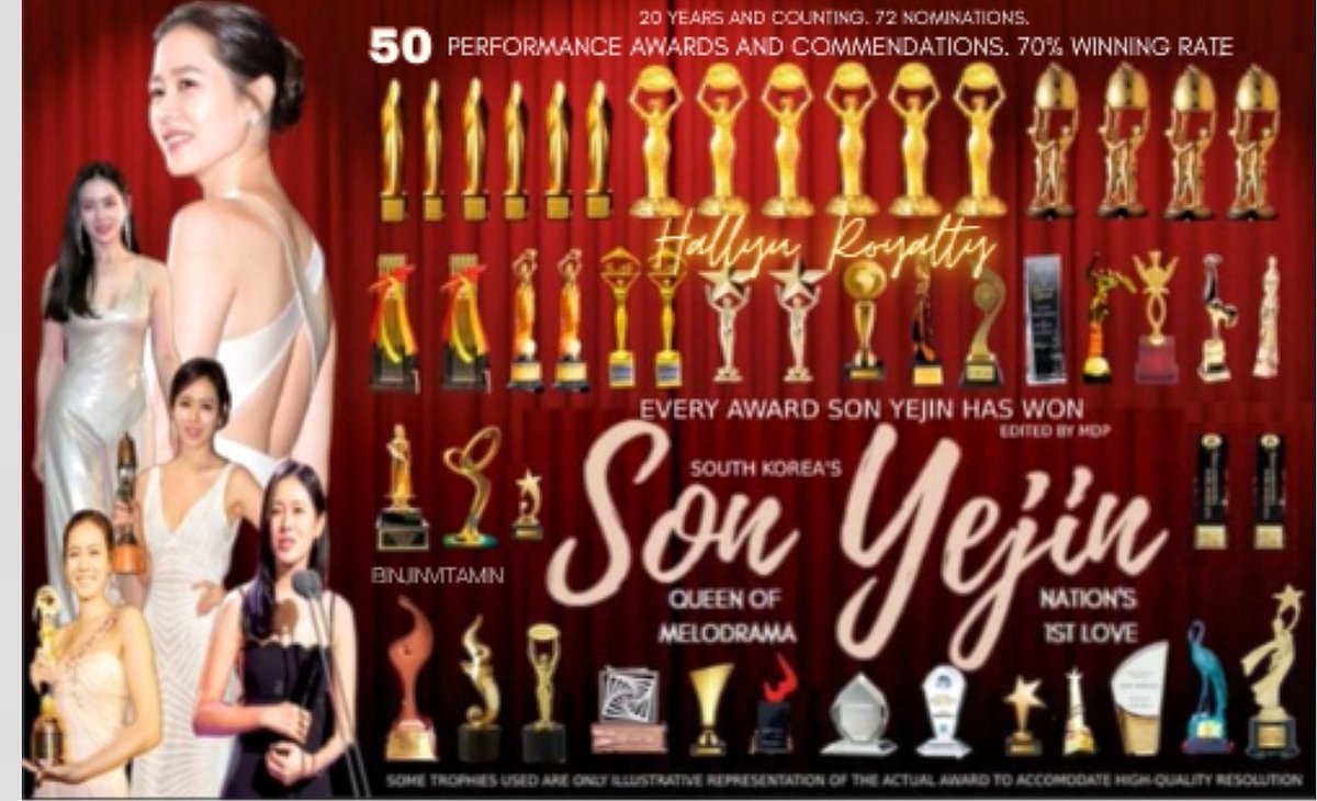 BJWPersonalAcct's tweet photo. 50 AWARDS. 72 NOMINATIONS. 70% WINNING RATE. A RESPECTED HALLYU QUEEN. #SONYEJIN https://t.co/jgJ2SuKir4