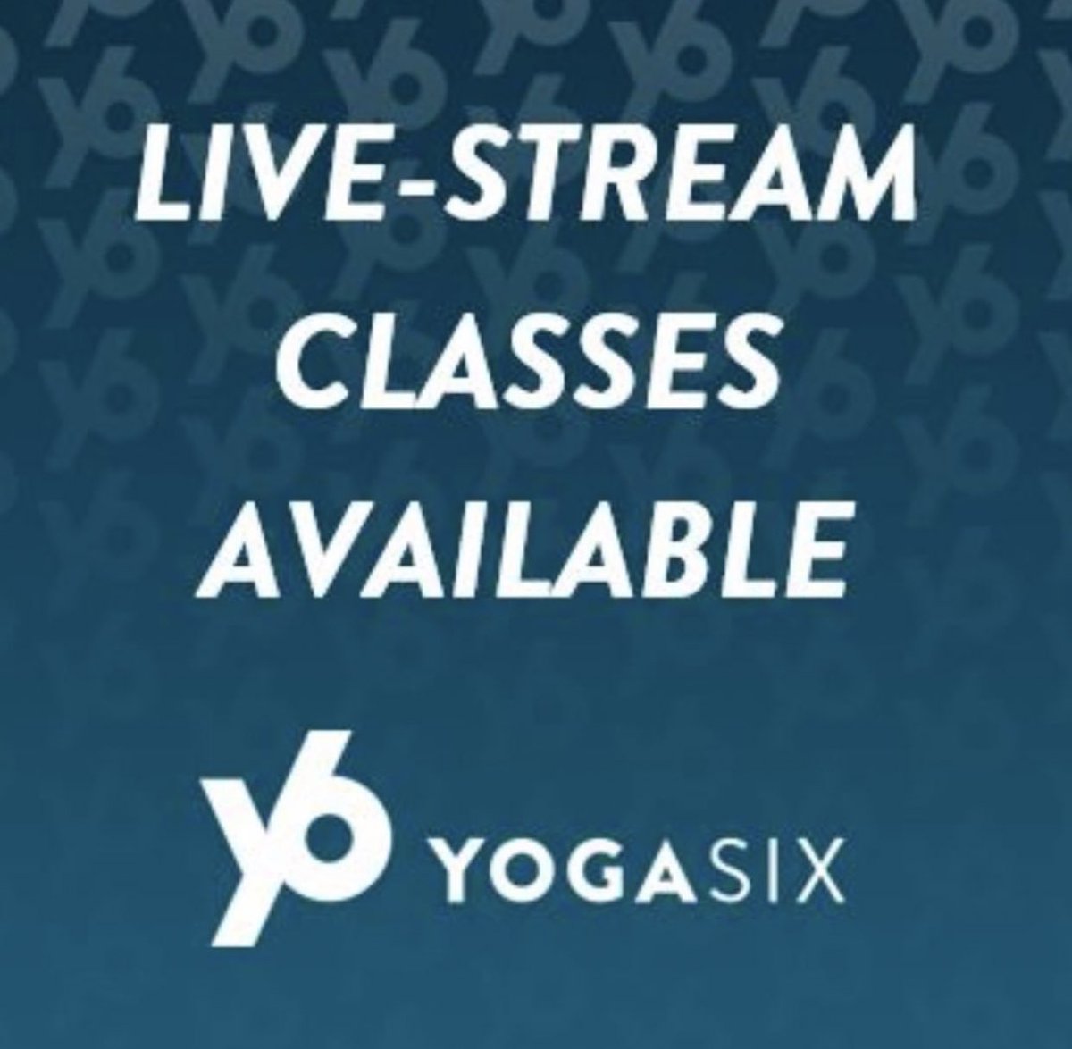If you can’t make it to class in person <a href="/Yoga_Six/">YogaSix</a> has several classes live streamed everyday! Members can register for the classes through their app😊
