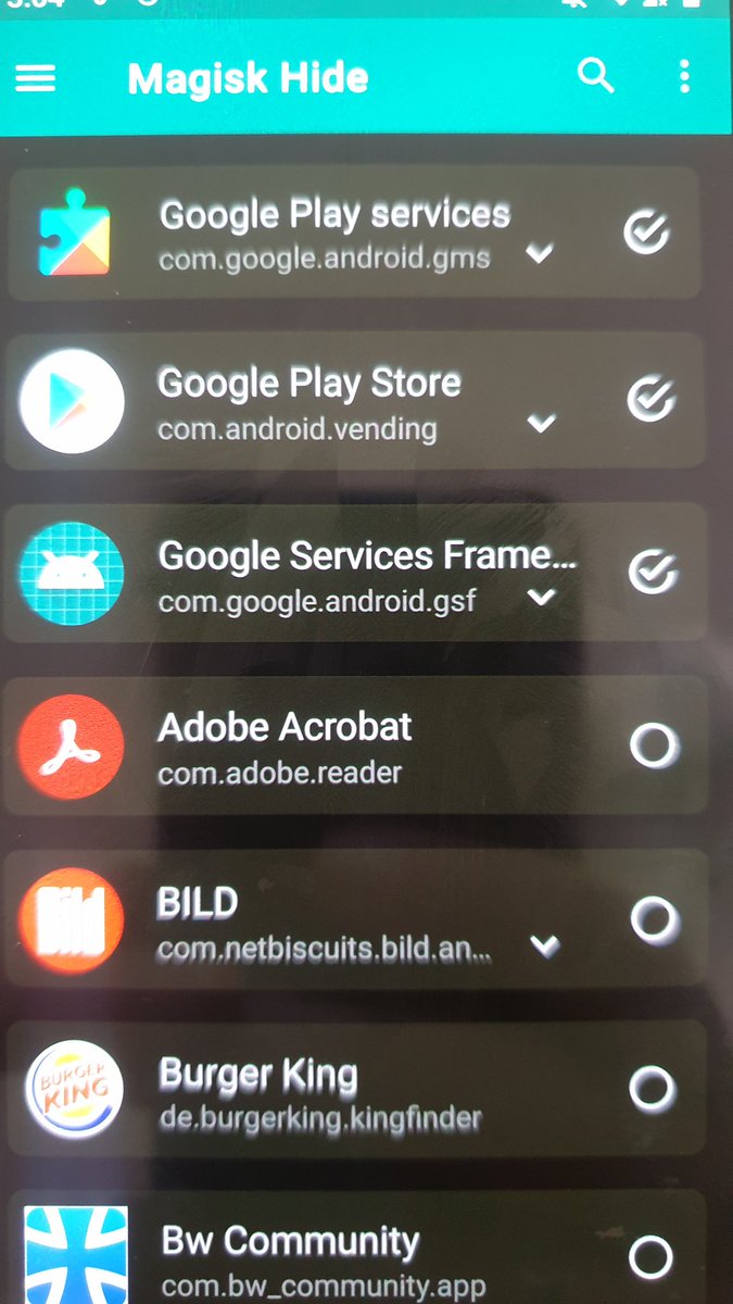 5) Further, to pass the SafetyNet checks, Magisk has to be hidden from the "Google Mobile Services (gms)" related processes.