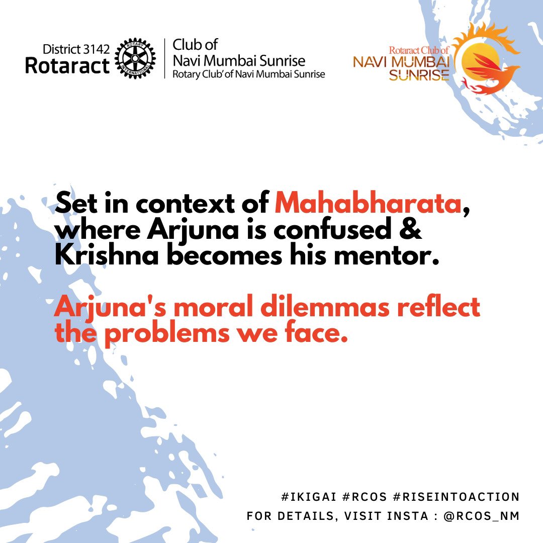 rcos_nm's tweet photo. Why you should start reading The Bhagavad Gita today? (1/2)
.
.
.
#bhagavadgita #spiritual #india #krishna #indianwisdom
#rcos #riseintoaction #ikigai #pr #marketing
#madovermarketing #motivation #selftalk #mentalhealth #empowerment #tips #meditation #free #quotes #artofliving https://t.co/SXr2Q7tN3T