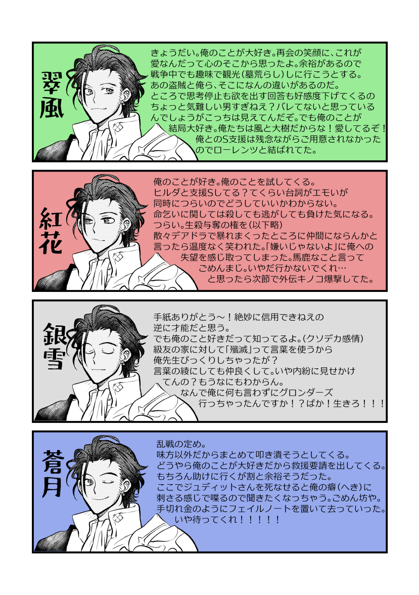 俺先生と各ルートのクロード 