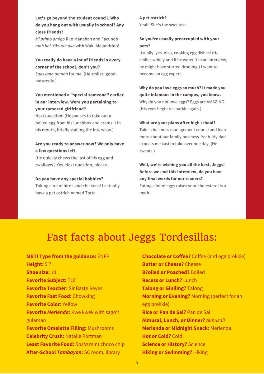There's a big man on campus, and he's here to make our school days a little bit brighter. Give it up for Jeggs Tordesillas! (<a href="/YoSoyYaBoiDiego/">Diego “Jeggs” Tordesillas</a>)