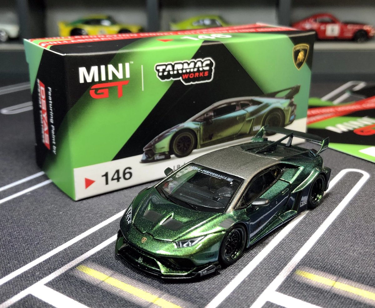Tarmac Works X MINI GT LBWK Lamborghini Huracan in Magic Green now