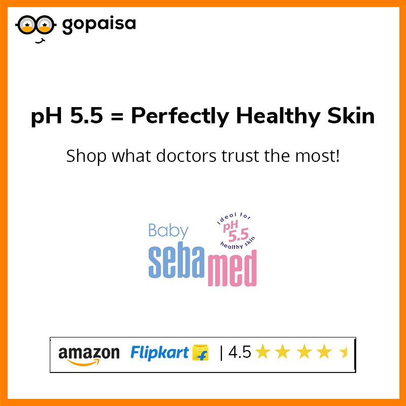 GoPaisaCom's tweet photo. Doctors trust only ph 5.5 for your baby's skin 👶🏻
Switch to @sebamedindia today!
Shop now at https://t.co/AWcig43S65 and Earn Flat Rs.350 GP Cashback on Baby care products 💸💸
#gopaisa #gopaisaindia #creativespot #sebamed #babycare #skincare #sebamedbaby #cashback #deal https://t.co/fyBSlMvRZI