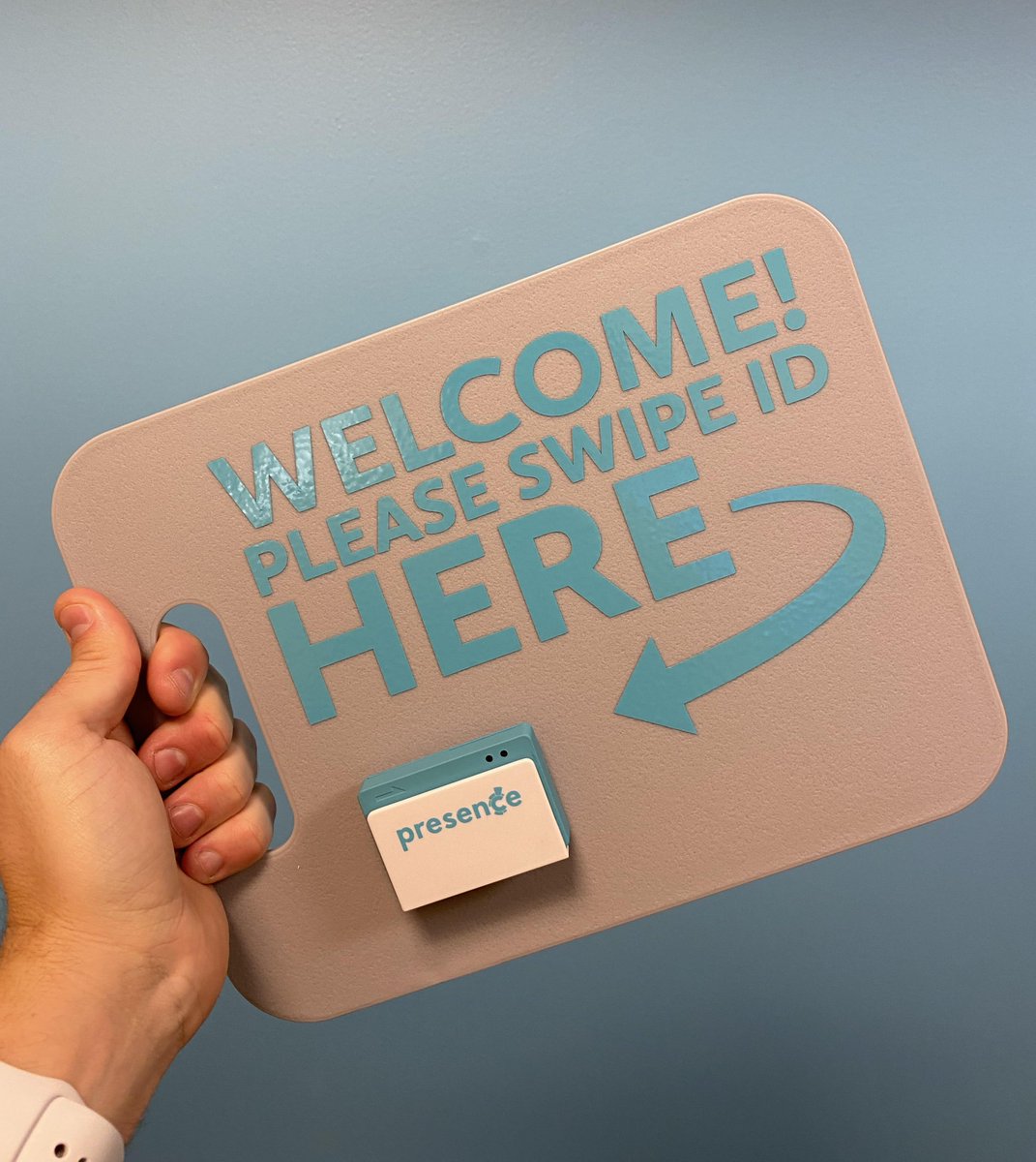 mc_sapro's tweet photo. We're loving these DIY clipboards from @StOlaf that hold our Bluetooth swipers so that students can check in while staying physically distant. 🤩 #SAChat #SAPro https://t.co/fZrOi92gIx