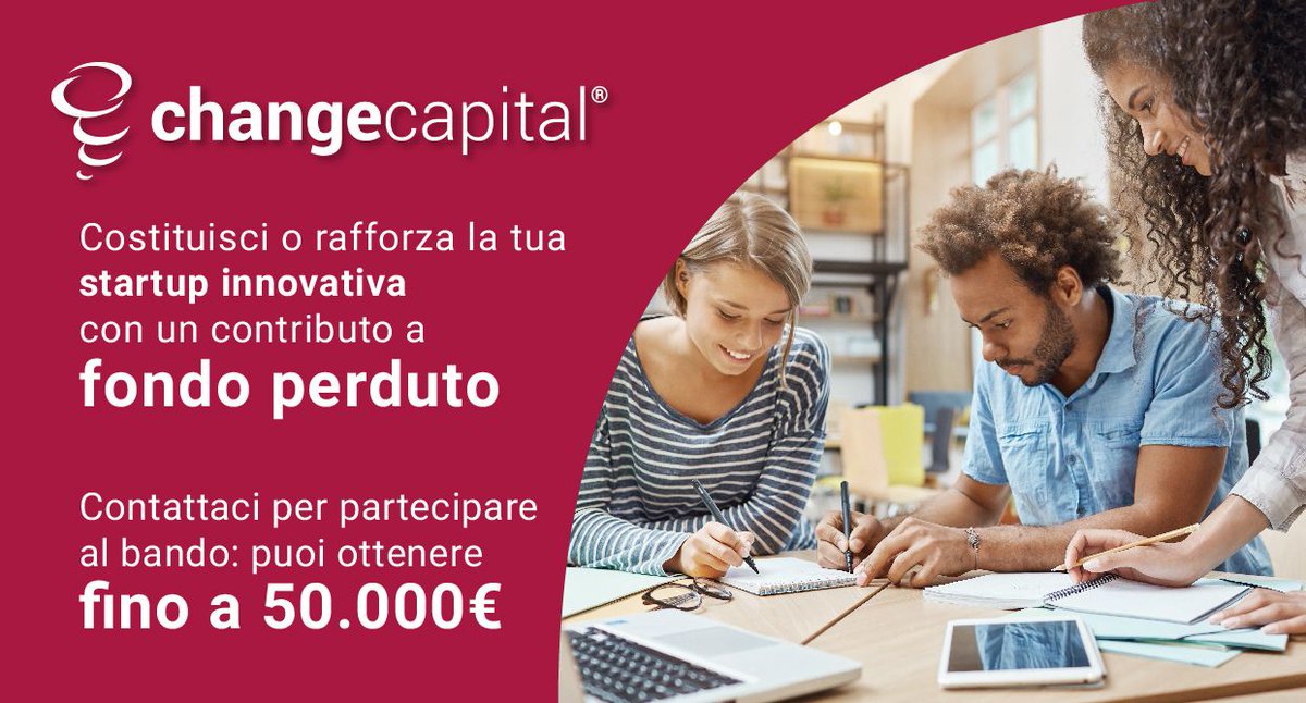 ChangeCapital1's tweet photo. Lunedì 14 settembre esce il bando della #RegioneToscana che mette a disposizione contributi a #fondoperduto fino a 50.000 € per fondare o rafforzare la tua #startupinnovativa.

Contattaci per saperne di più e ricevere assistenza per partecipare al bando https://t.co/AMiutbh1sE https://t.co/FFyVCehQxr