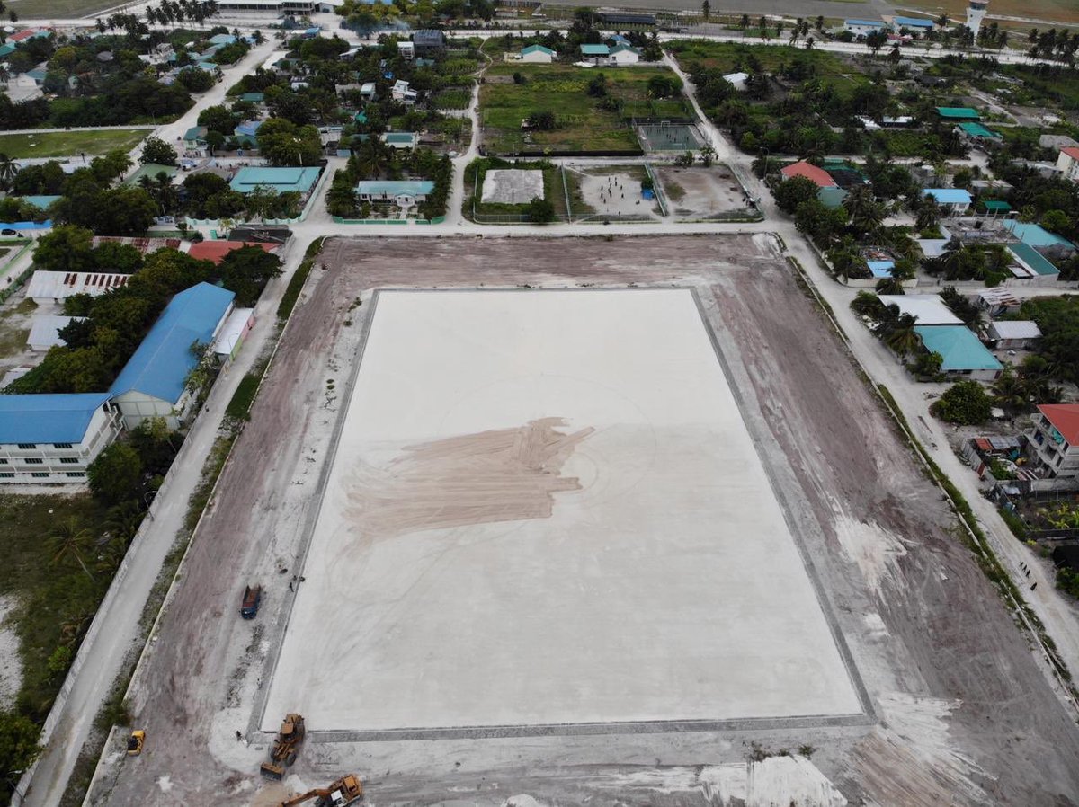 MoYSF_mv's tweet photo. 📷 The sub base of ADH. Maamigili Football ground has been completed. https://t.co/P23qOpPY0B
