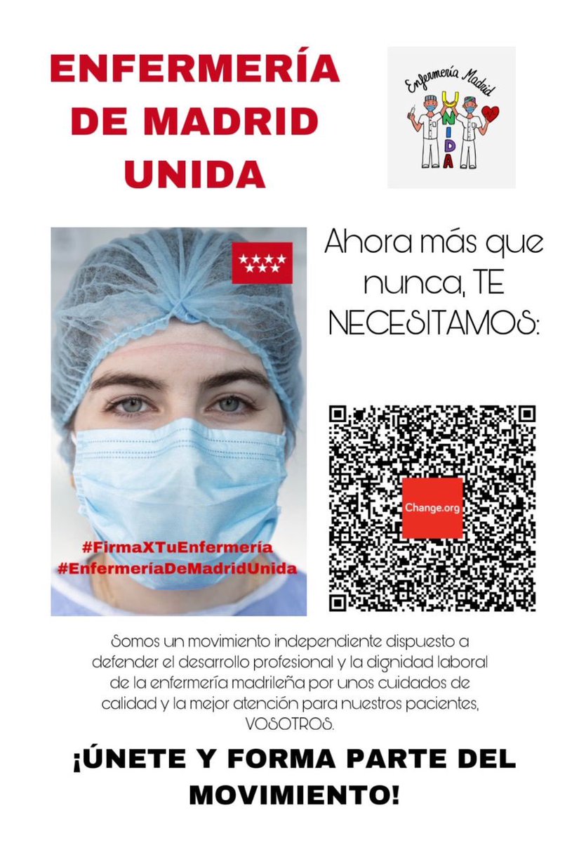 EnfMadridUnida's tweet photo. Abrimos hilo 1/8 👇🏽

🗣A ti, seas quien seas, te pedimos que ayudes a tus enfermeras👩🏼‍⚕️🧑🏻‍⚕️👨🏽‍⚕️ https://t.co/m23b7S8j9d