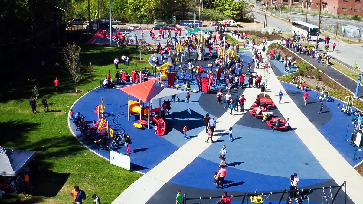 GreatRiversSTL's tweet photo. The small but mighty Trojan Park on St. Vincent Greenway in Wellston is one of two  @UrbanLandInst 2020 National Urban Open Space Award Winners. Cheers to all who brought this park to life &amp; keep it going every day! https://t.co/WUDqkyp0Ks https://t.co/pTODC1fFAS