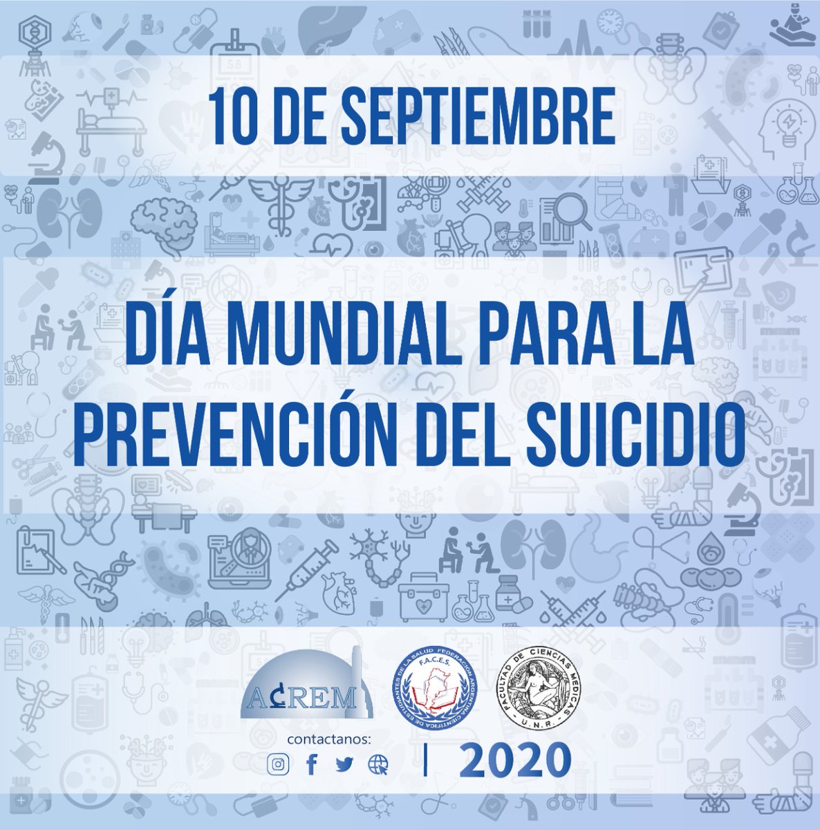 acresrosario's tweet photo. Hoy, se fomentan en todo el mundo compromisos y medidas prácticas para prevenir los suicidios. Cada día hay en promedio casi 3000 personas que ponen fin a su vida, y al menos 20 personas intentan suicidarse por cada una que lo consigue.
#ACREM #Suicidio https://t.co/OZjzLgcikv