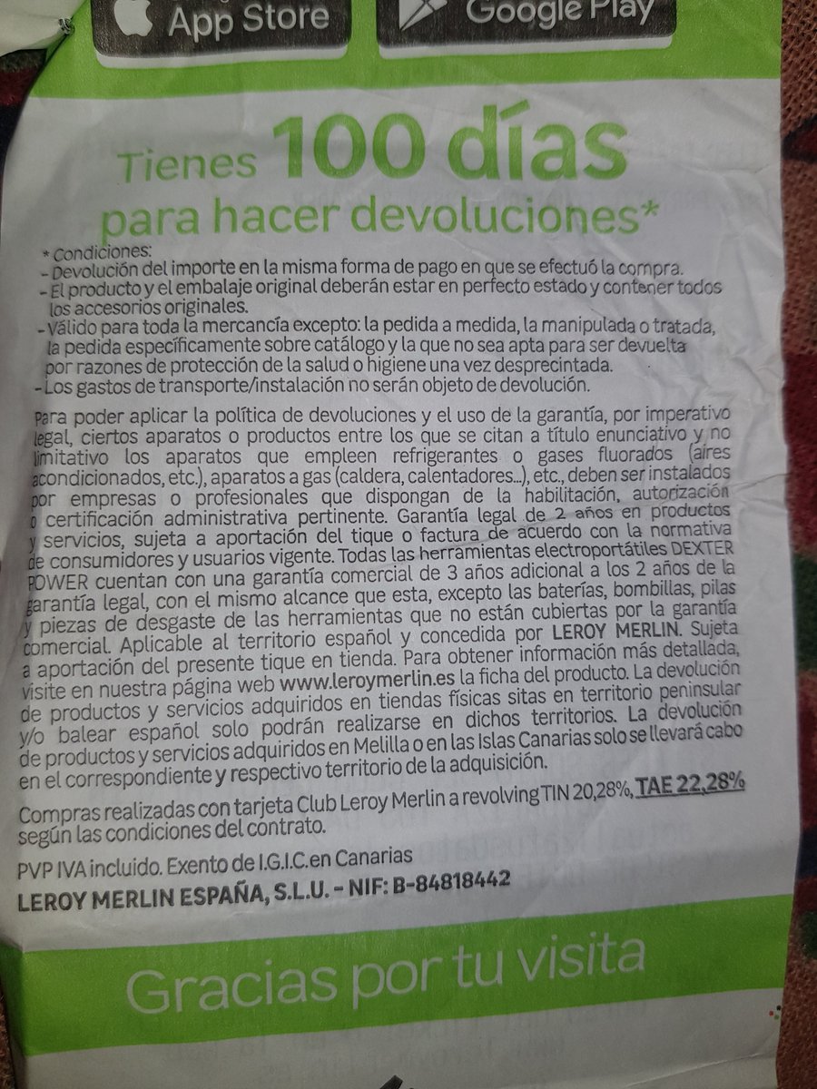 enchanted712's tweet photo. @leroymerlin_es Buenas, agradecería que me indicaseis dónde, ni en ticket se menciona ni en tienda se me informó. https://t.co/WytKW1kY2M