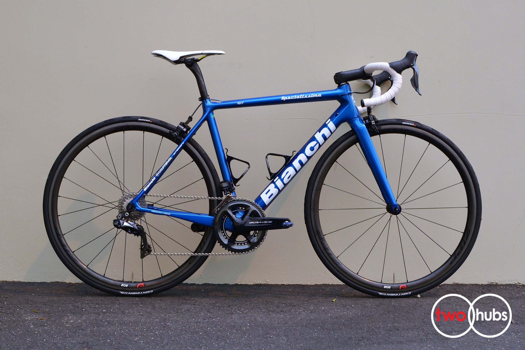 Blue bianchi road sales bike