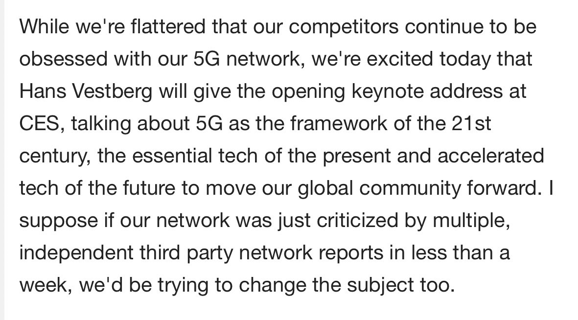 And Verizon’s response.