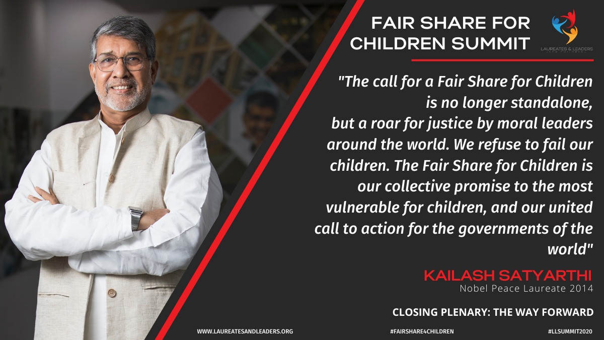 WithEveryChild's tweet photo. HUGE thank you to all of our incredible speakers on the final day of #LLSummit2020 - our call for a #FairShare4Children will echo worldwide - thank you for joining!
@AliBinAlHussein @KerryKennedyRFK @k_satyarthi
@A_Gurria @JeffDSachs @SharanBurrow @freekodjie https://t.co/WePXRoCmGs