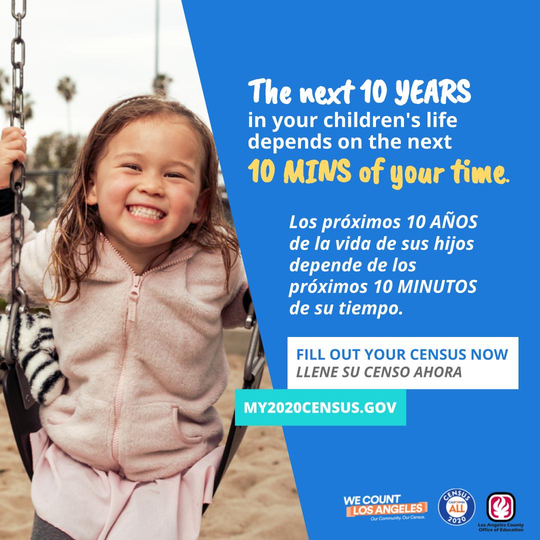 Only 20 days left to complete the 2020 Census. So much depends on it, including vital health and education programs that will benefit our students and their families. Help us get out the count online my2020census.gov or call 844-330-2020 #nlmusd #kidscount #2020Census
