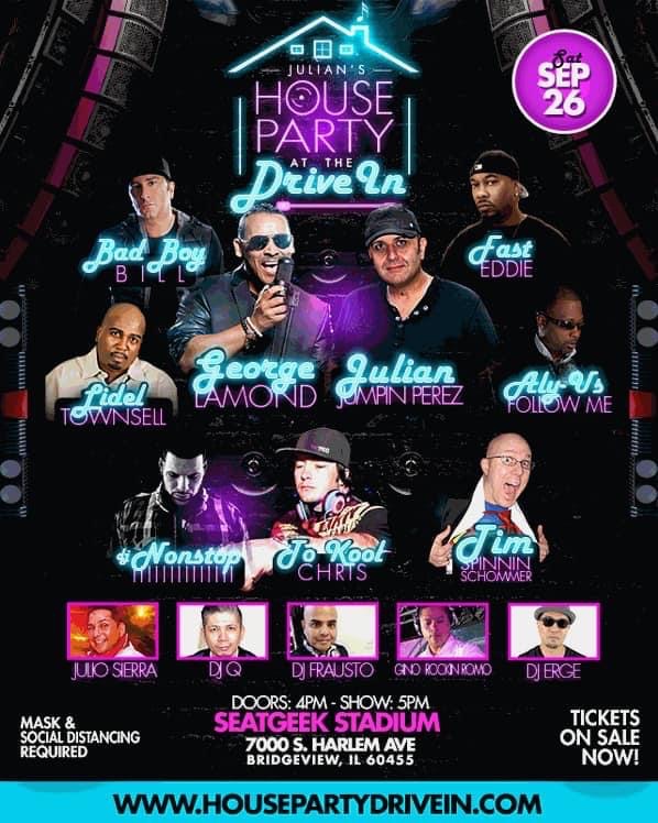 DJ Bad Boy Bill (@djbadboybill) on Twitter photo Chicago! I’m excited to DJ my 1st ever 🚘 Drive In 🚘 House Party Saturday Sept. 26th along with @JulianJumpin, <a href="/GeorgeLaMond/">George LaMond</a>, @DJFastEddie, <a href="/LidellTownsell/">Lidell NUNU Townsell</a>, @SupaFromAlyUs, @DJNonstop, @DJTkc1, @TSpinnin & More...
#HouseMusic #HouseMusicAllNightLong
housepartydrivein.com Chicago! I’m excited to DJ my 1st ever 🚘 Drive In 🚘 House Party Saturday Sept. 26th along with @JulianJumpin, <a href="/GeorgeLaMond/">George LaMond</a>, @DJFastEddie, <a href="/LidellTownsell/">Lidell NUNU Townsell</a>, @SupaFromAlyUs, @DJNonstop, @DJTkc1, @TSpinnin & More...
#HouseMusic #HouseMusicAllNightLong
housepartydrivein.com