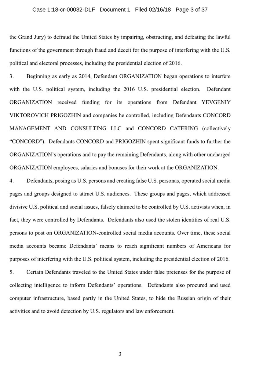 Sidebar it would be smart to also re-acquaint yourself with the Feb 2018 IRA indictment.it will help you understand paragraphs 17 thru 25 - today’s complaintFeb 2018 IRA Indictment https://www.justice.gov/file/1035477/downloadDOJ page re Special Counsel Mueller’s Office https://www.justice.gov/sco&nbsp;