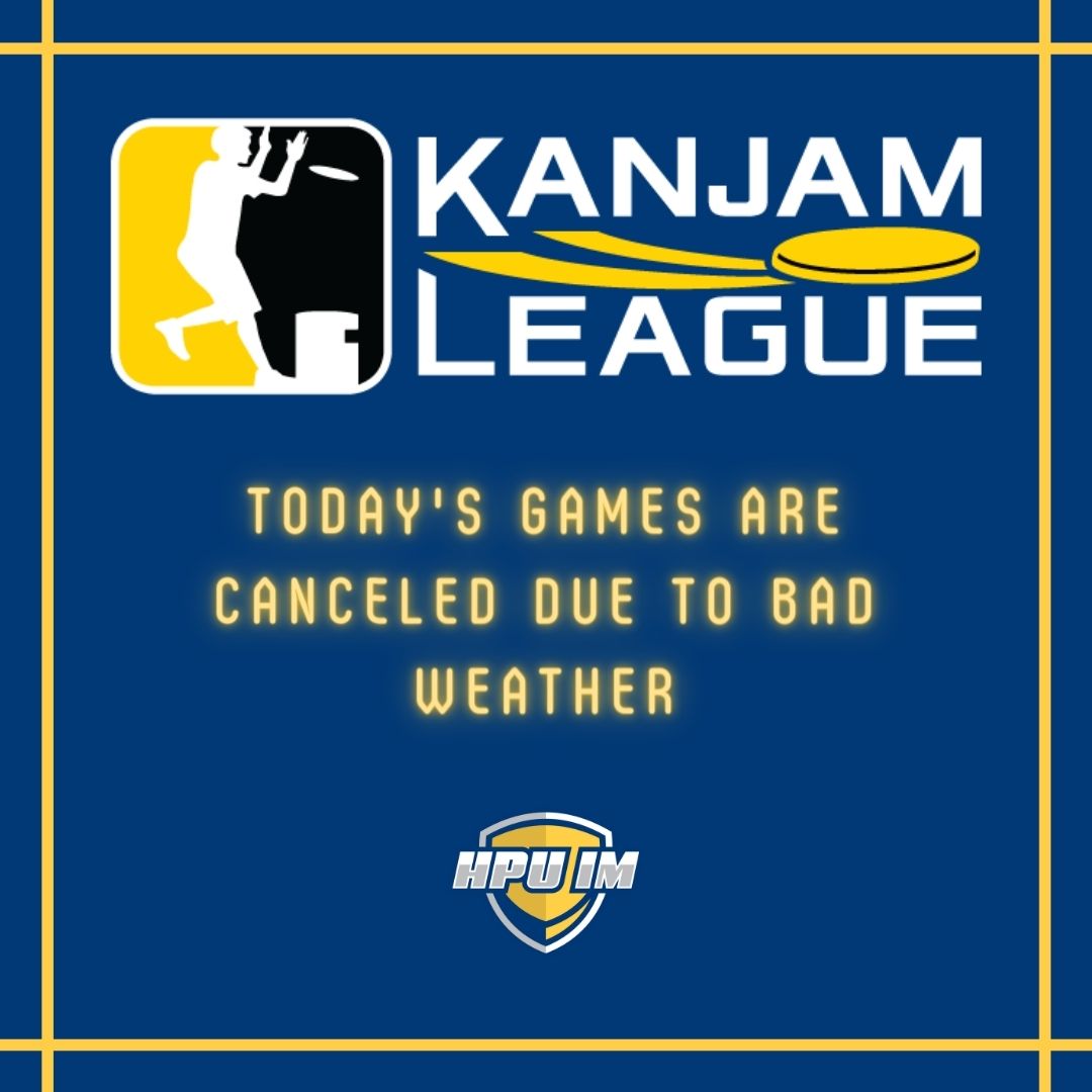 HPUTXIMs's tweet photo. Today's IM sports have been canceled due to bad weather! Check https://t.co/iKYBtJy4ot to check the schedule. #HPUIMs #StingEmHPU https://t.co/gegGeUx5SZ