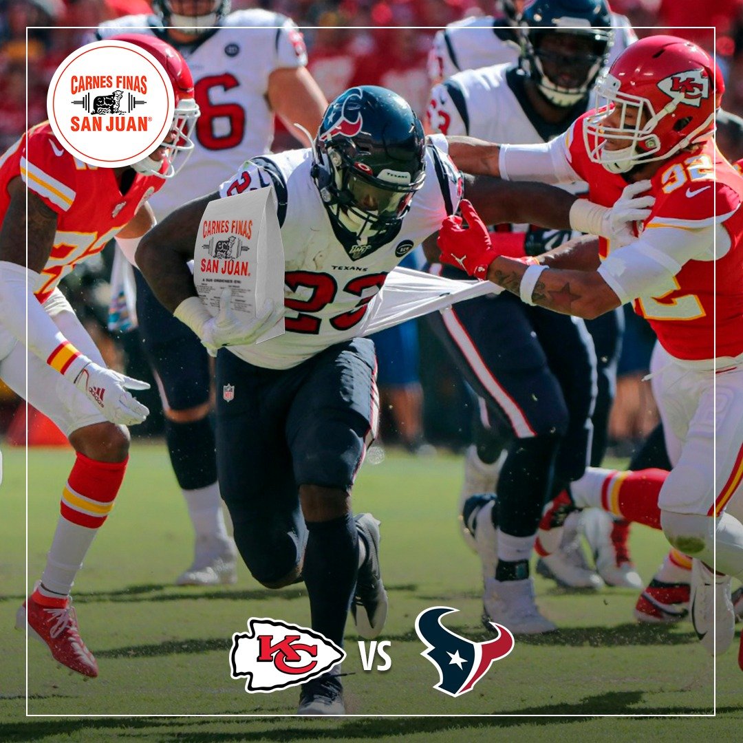 CFSanJuan's tweet photo. ¡Hoy es el #NFLKickoff2020 !🏈🥩  Disfrútalo con unos buenos chicharrones de #LaSanJuan. #KCvsHOU 
No salgas, nosotros te los llevamos. Consulta términos y condiciones del servicio a domicilio aquí: https://t.co/cSsXWgFHwD https://t.co/WfPwovRIHm