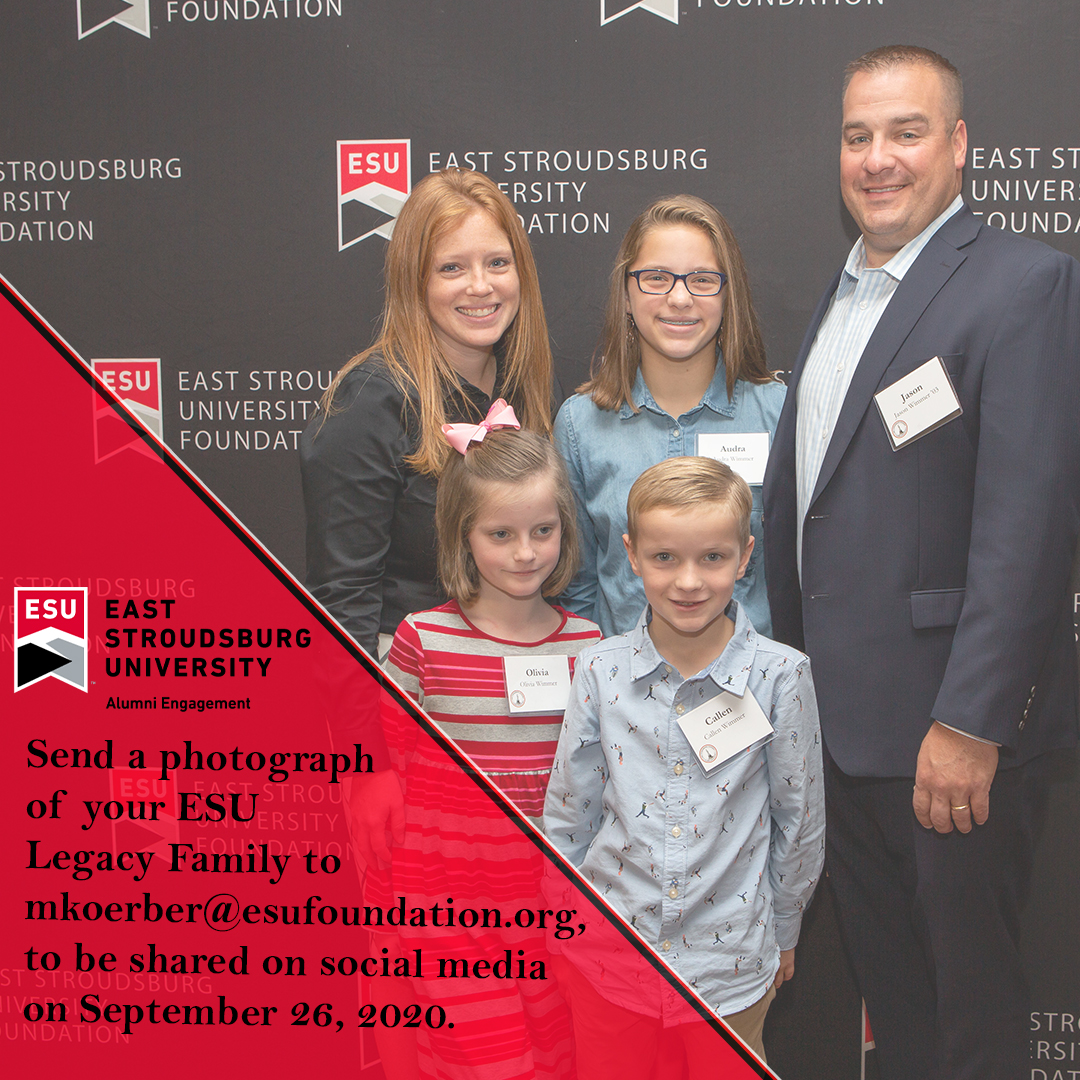 WarriorAlumni's tweet photo. On September 26, ESU Office of Alumni Engagement would like to celebrate our Legacy Families! Please send a picture of your legacy family to be shared on social media on September 26, 2020.
#ESU #Alumni #Warriors #LegacyFamily #warriorsgovirtual https://t.co/xnRiQEfcM3