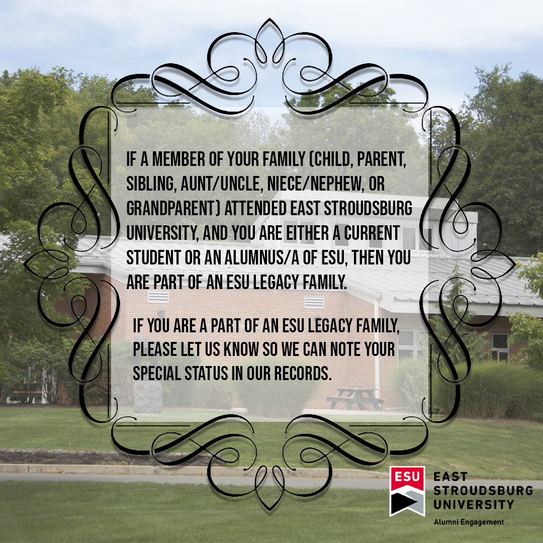 WarriorAlumni's tweet photo. On September 26, ESU Office of Alumni Engagement would like to celebrate our Legacy Families! Please send a picture of your legacy family to be shared on social media on September 26, 2020.
#ESU #Alumni #Warriors #LegacyFamily #warriorsgovirtual https://t.co/xnRiQEfcM3