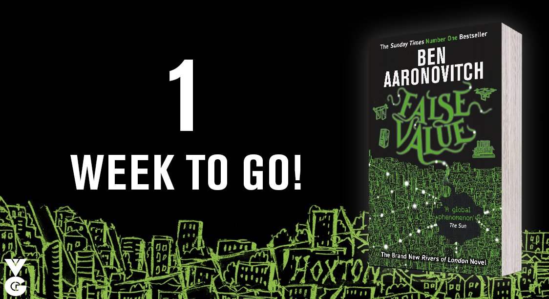 orionbooks's tweet photo. 📢 One week to go! 📢
Return to the epic Rivers of London world with #FalseValue from Sunday Times bestseller @Ben_Aaronovitch, out in paperback next Thursday.
Available to pre-order: https://t.co/S8fVhF2Eys https://t.co/8e85iVOszk