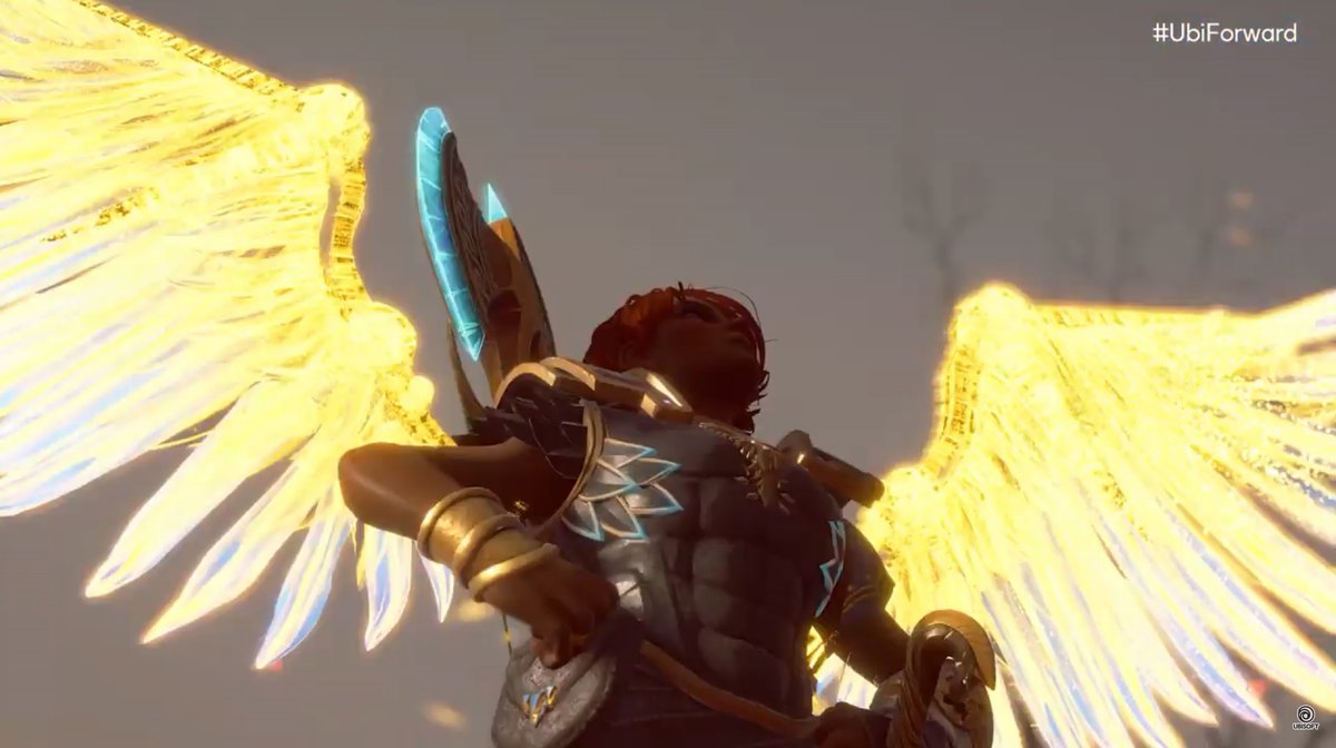 3rd person open world adventure game. Play as Fenyx. Go save the gods by murdering stuff.Game has a character creator.