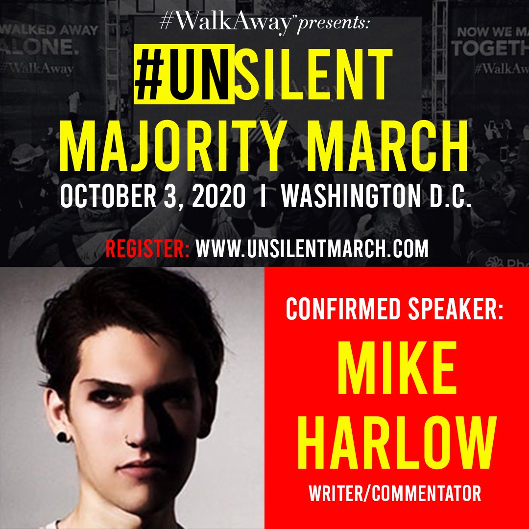 BrandonStraka's tweet photo. He's loud, feisty, and completely unapologetic! Former Obama supporter &amp; Bernie bro turned conservative political commentator Mike Harlow will be joining us at the #UNSILENT MAJORITY MARCH on Oct. 3rd‼️
#WalkAway 
Get info &amp; REGISTER HERE: https://t.co/y1LHEwNlKf https://t.co/Kx9jl28uTr