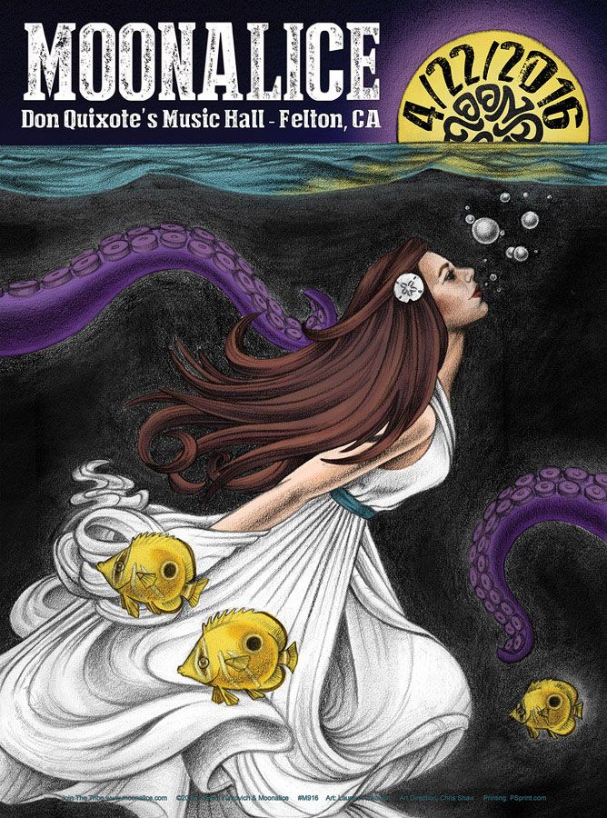 MoonalicePoster's tweet photo. Live To Love @Moonalice Poster Collection: 4/22/16 Don Quixote’s, Felton, California by @YurkovichLauren https://t.co/NO7NeJTa7K 100% of the sales from every poster purchased goes directly to the artist. M916 #MAPLTL #MAPR #LaurenYurkovich #art #gigposter https://t.co/1bXKt6pIXj