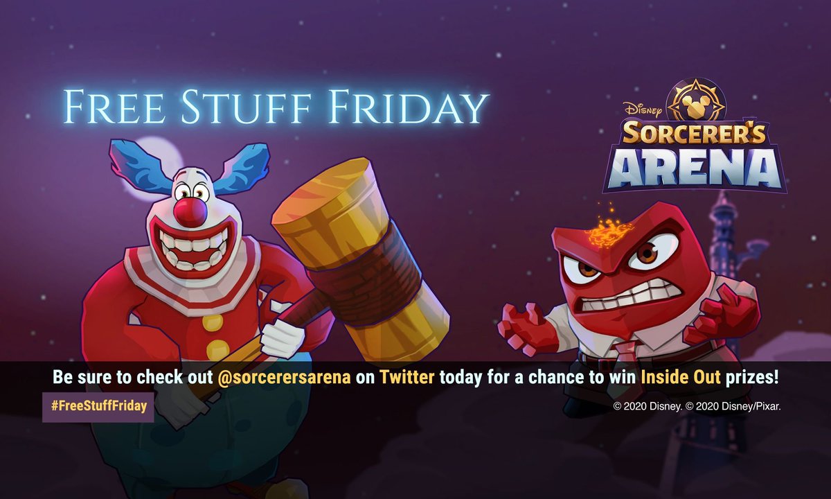 SorcerersArena's tweet photo. 10 lucky summoners who RT this tweet with their DSA PlayerID, and the hashtags #PixarFest, #DSASweepstakes, and #FreeStuffFriday between now and 5pm PT will win a special Joy Talisman!
No Purchase Necessary. Restrictions apply, see Official Rules: https://t.co/pNsNWUY2s2 https://t.co/L0pok9BkS0